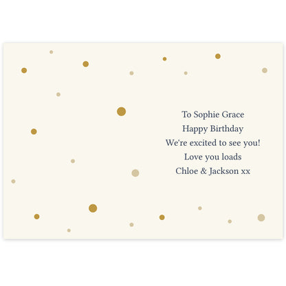 Personalised Gold Champagne Flutes Card - image 3