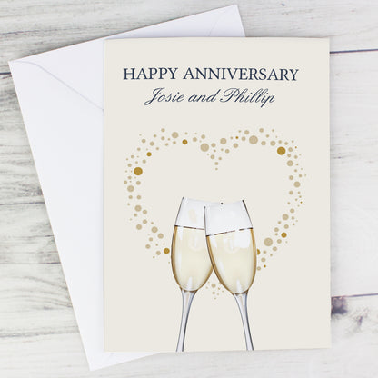 Personalised Gold Champagne Flutes Card - image 4
