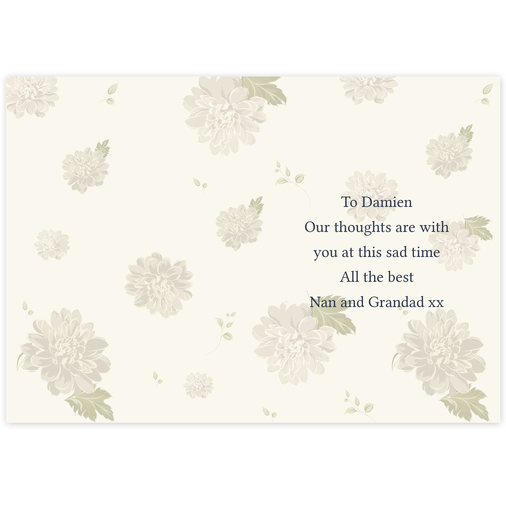 Personalised Gold Floral Card - image 3