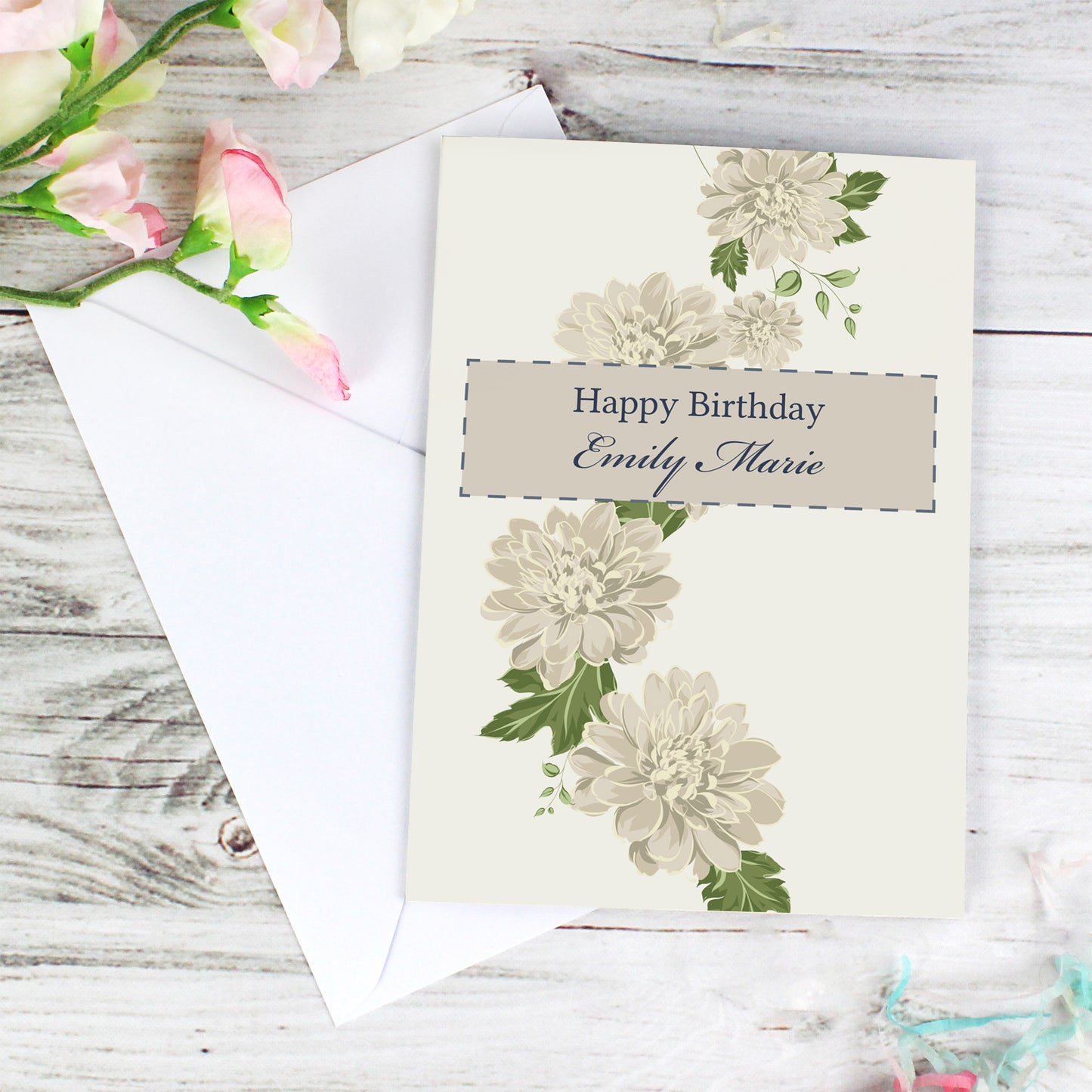 Personalised Gold Floral Card - image 4