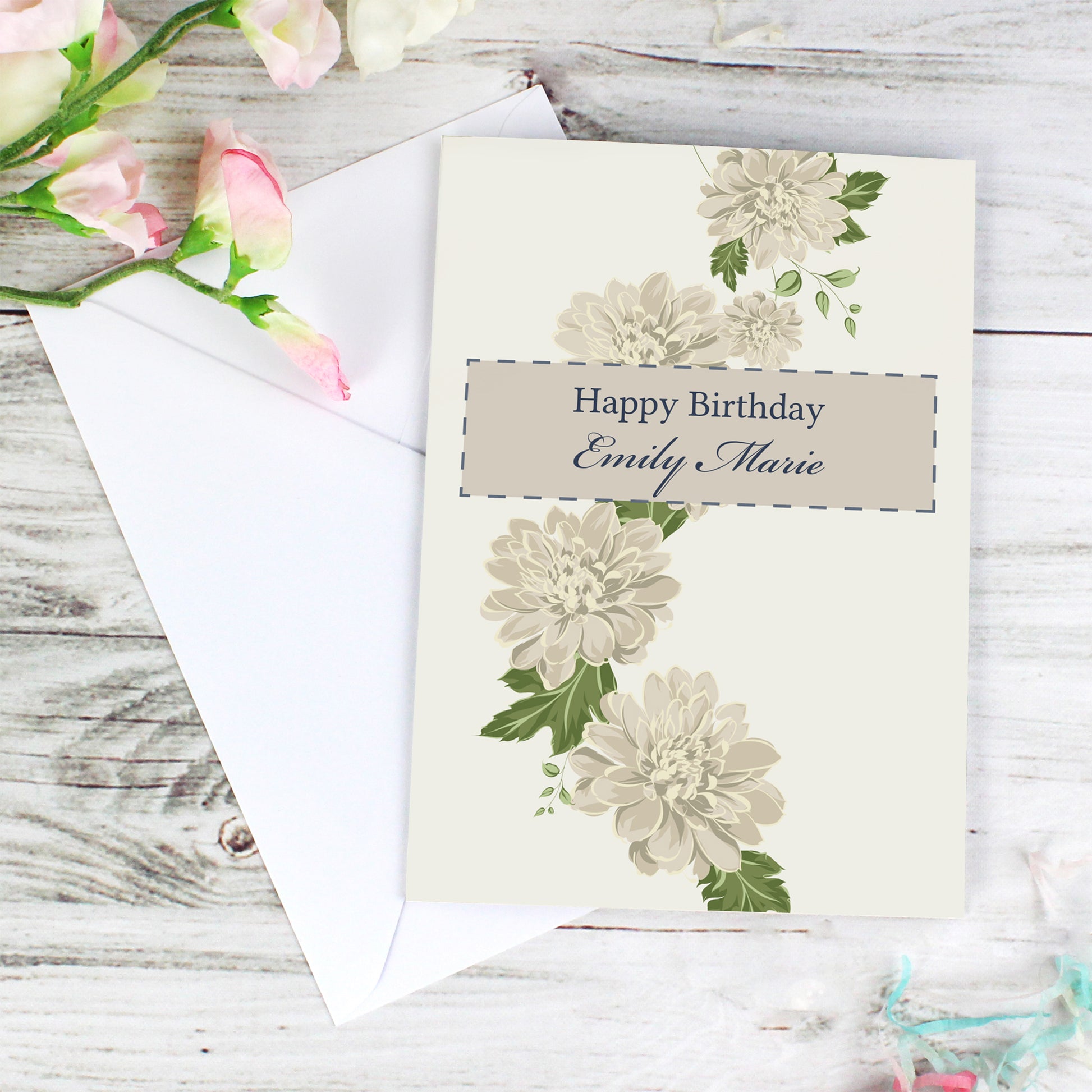 Personalised Gold Floral Card - image 4
