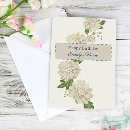 Personalised Gold Floral Card - image 4