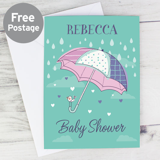 Personalised Baby Shower Umbrella Card from Heartfelt Gifts