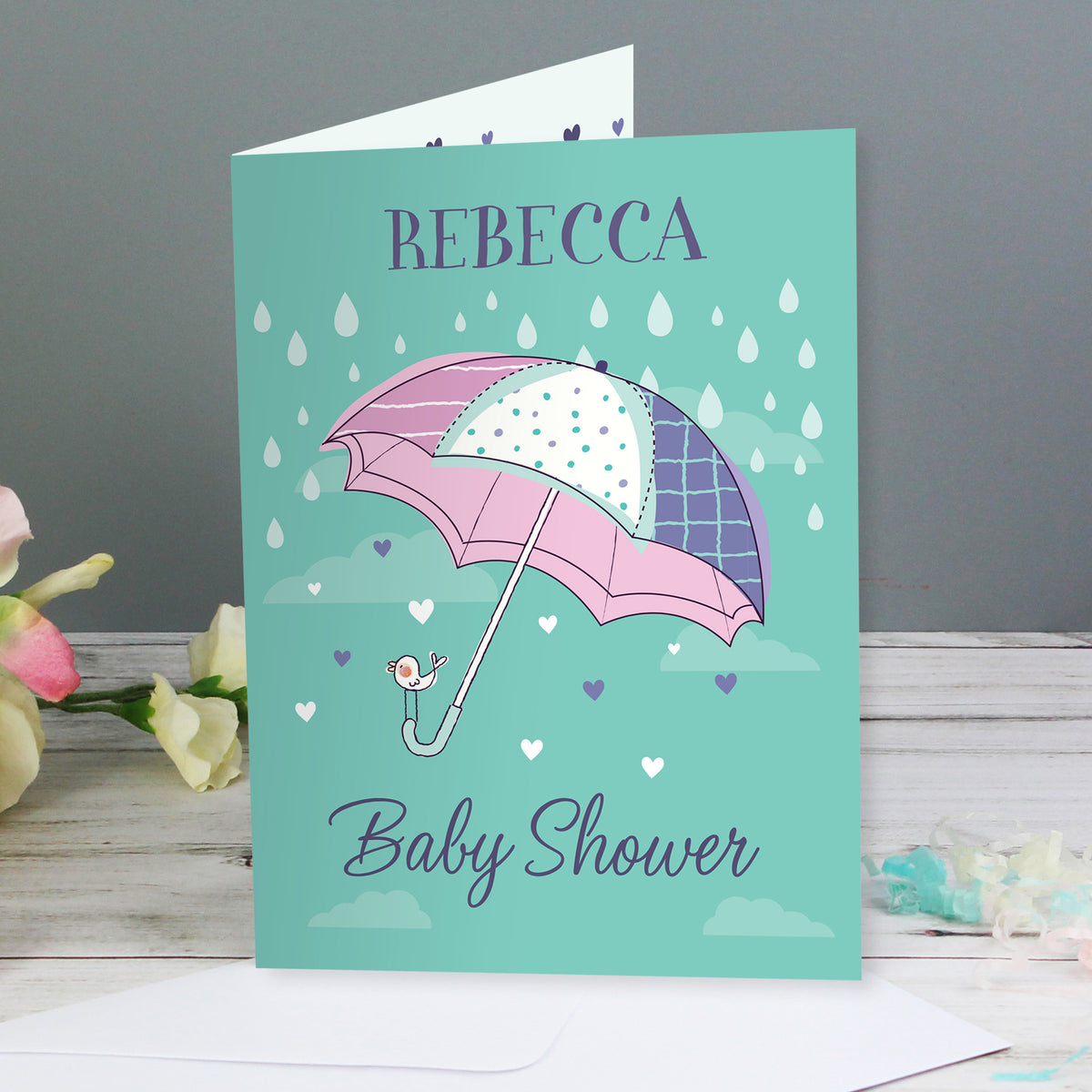 Personalised Baby Shower Umbrella Card - image 3