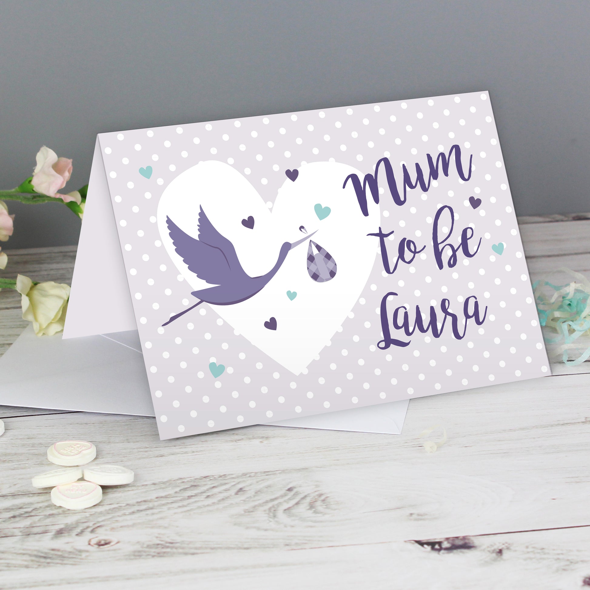 Personalised Mum to Be Stork Card - image 3