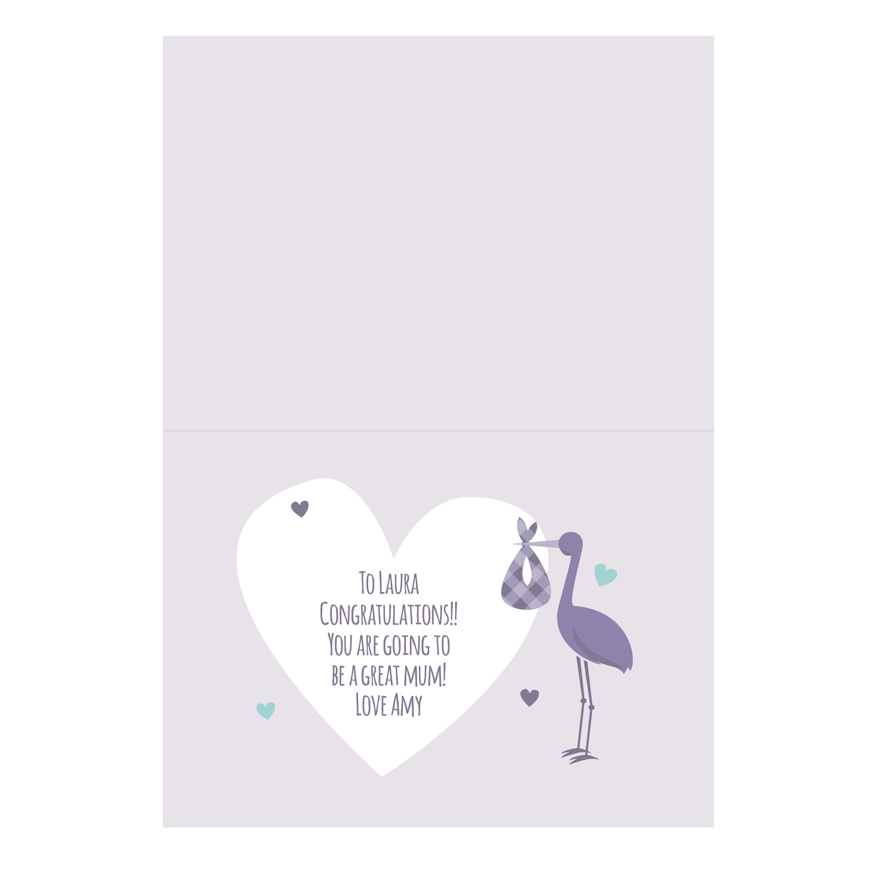 Personalised Mum to Be Stork Card - image 4
