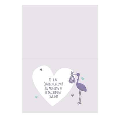 Personalised Mum to Be Stork Card - image 4