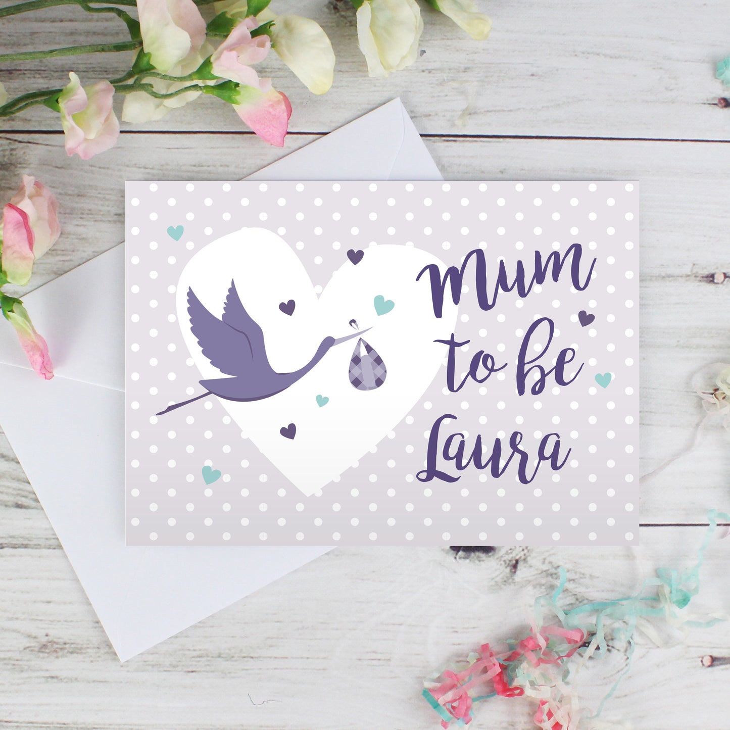 Personalised Mum to Be Stork Card - image 5