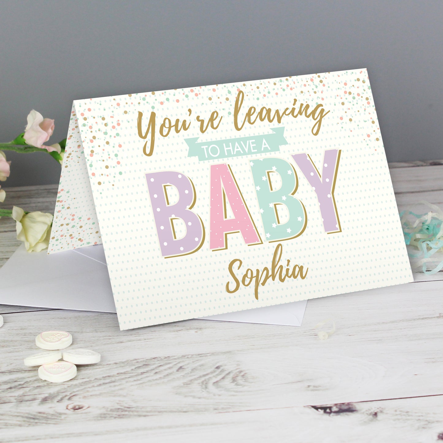 Personalised 'You're Leaving to Have a Baby' Card - image 3