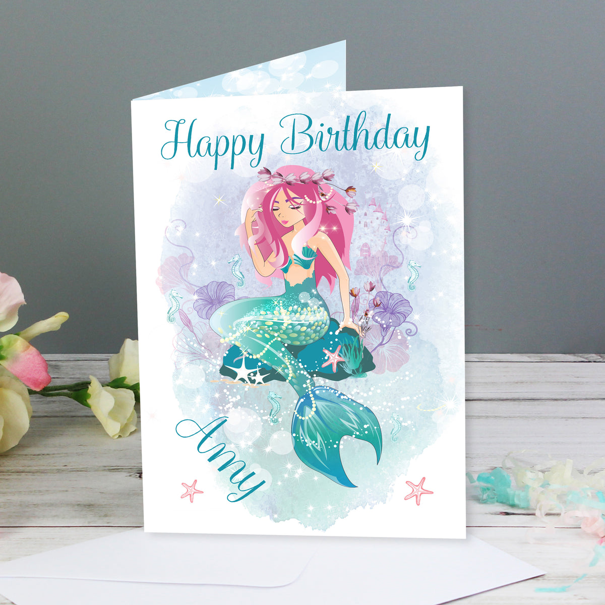 Personalised Mermaid Card - image 5