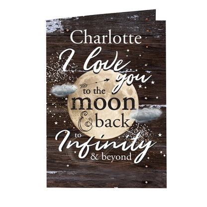 Personalised To the Moon & Infinity... Card - image 2