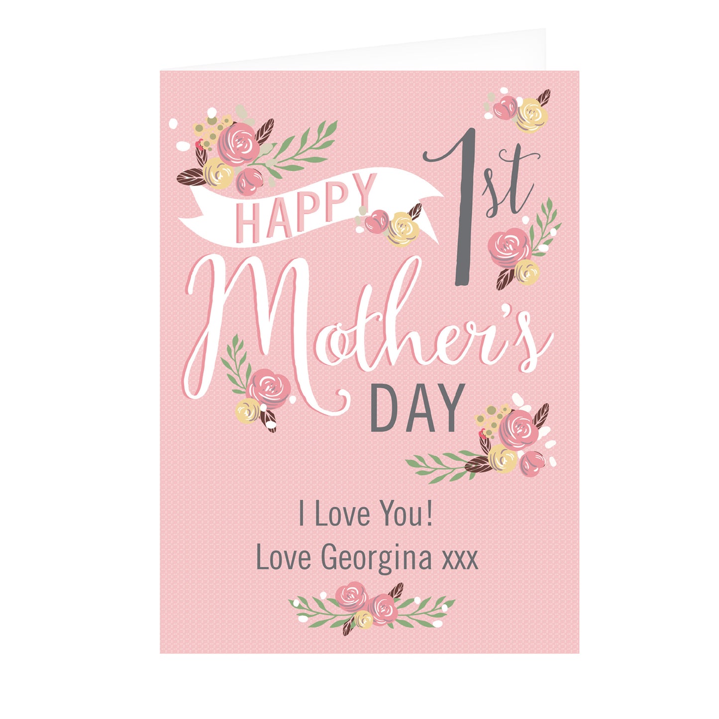 Personalised Floral Bouquet 1st Mother's Day Card - image 2