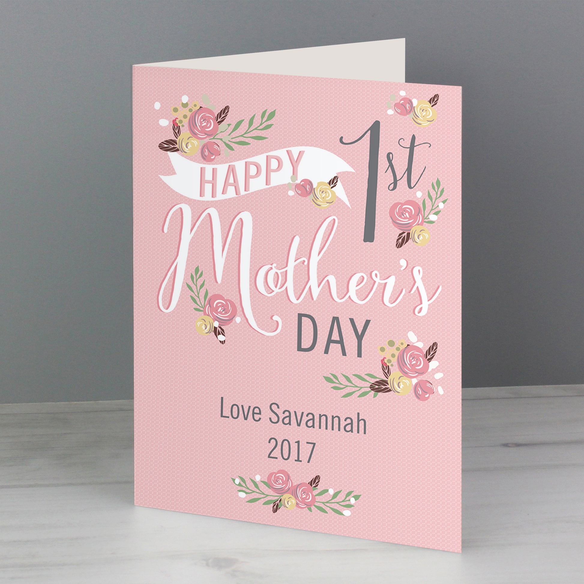 Personalised Floral Bouquet 1st Mother's Day Card - image 3