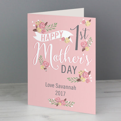 Personalised Floral Bouquet 1st Mother's Day Card - image 3