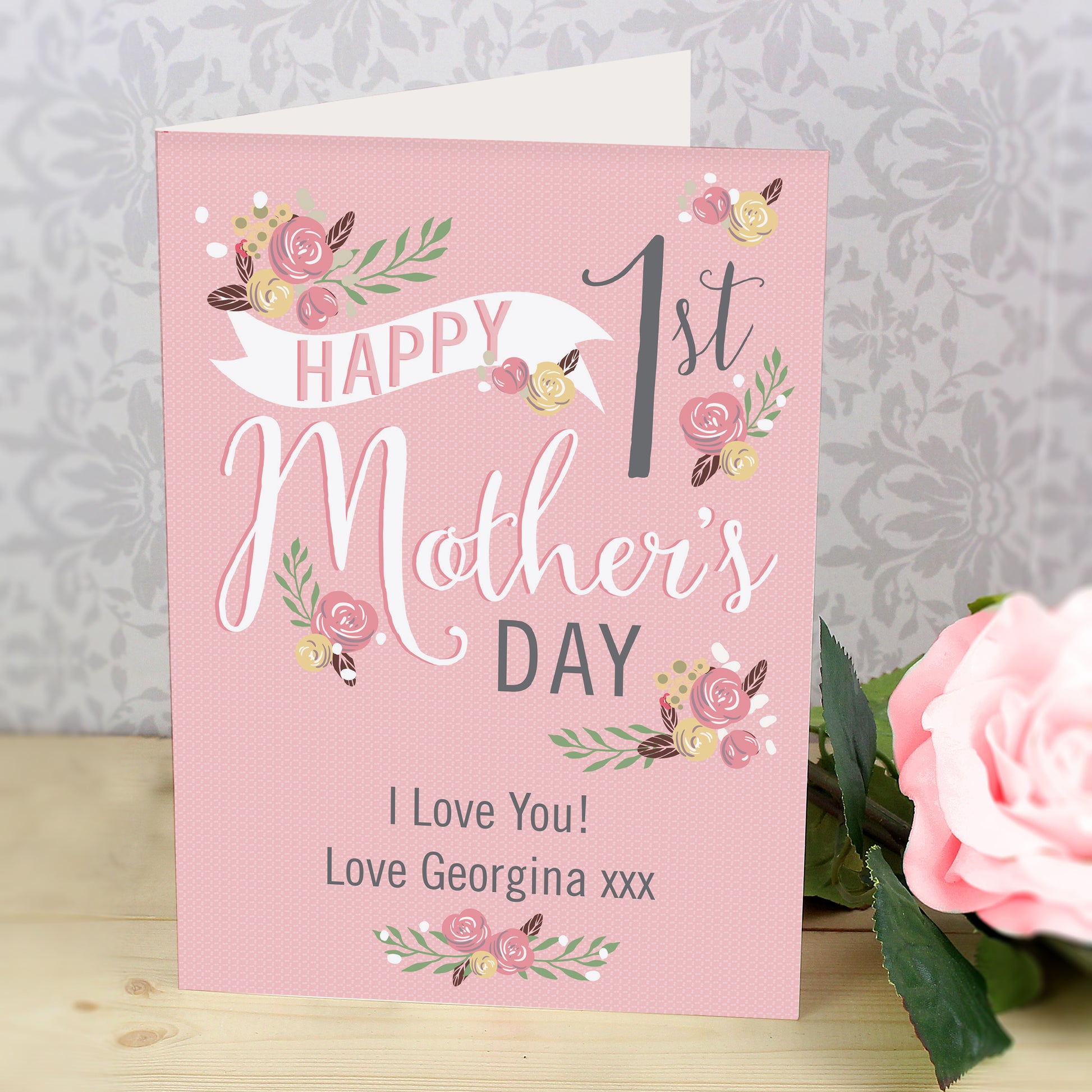 Personalised Floral Bouquet 1st Mother's Day Card - image 5