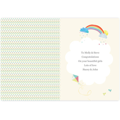 Personalised Hessian Elephant Twins Card - image 3