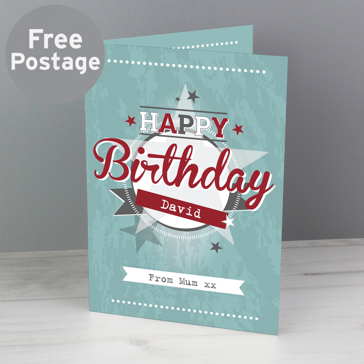 Personalised 50s Retro Card from Heartfelt Gifts
