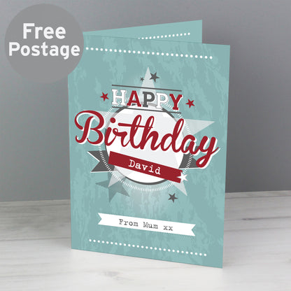 Personalised 50s Retro Card from Heartfelt Gifts