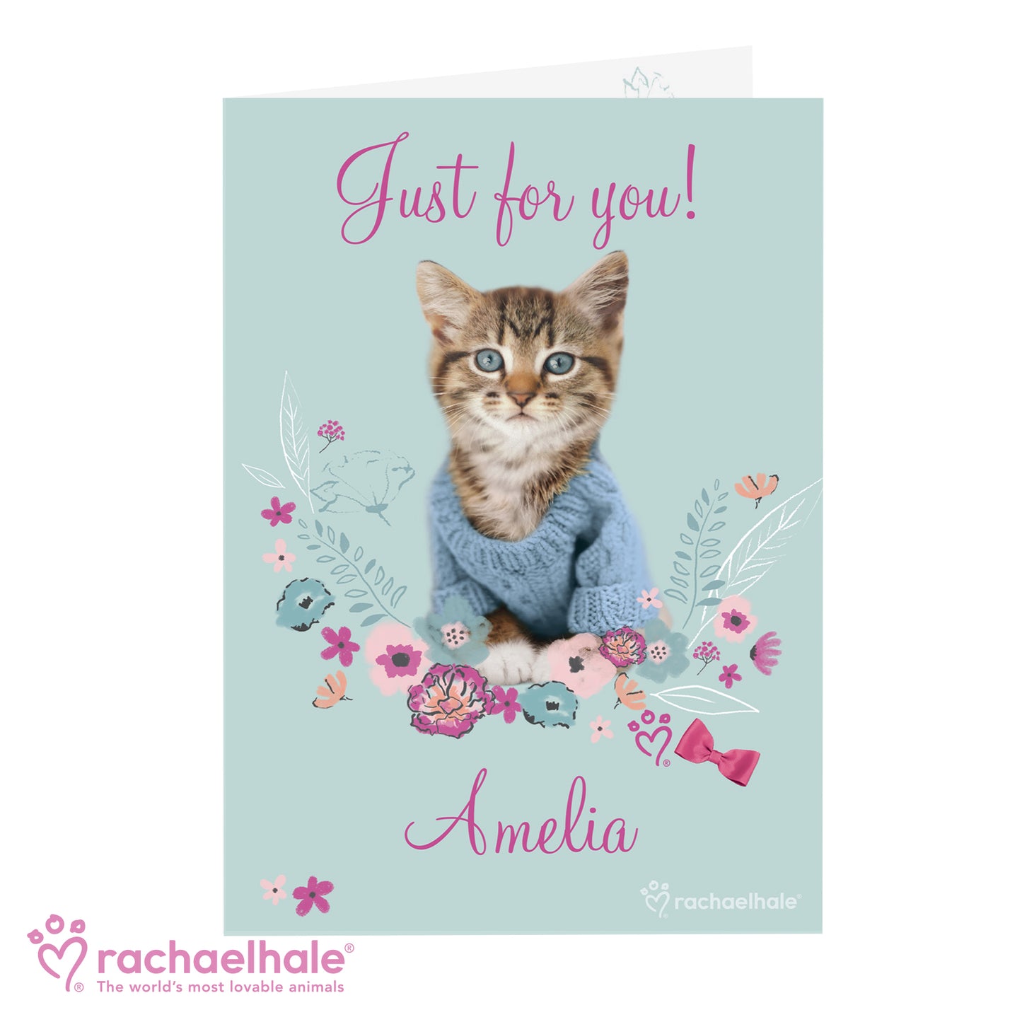 Personalised Rachael Hale Cute Kitten Card - image 2
