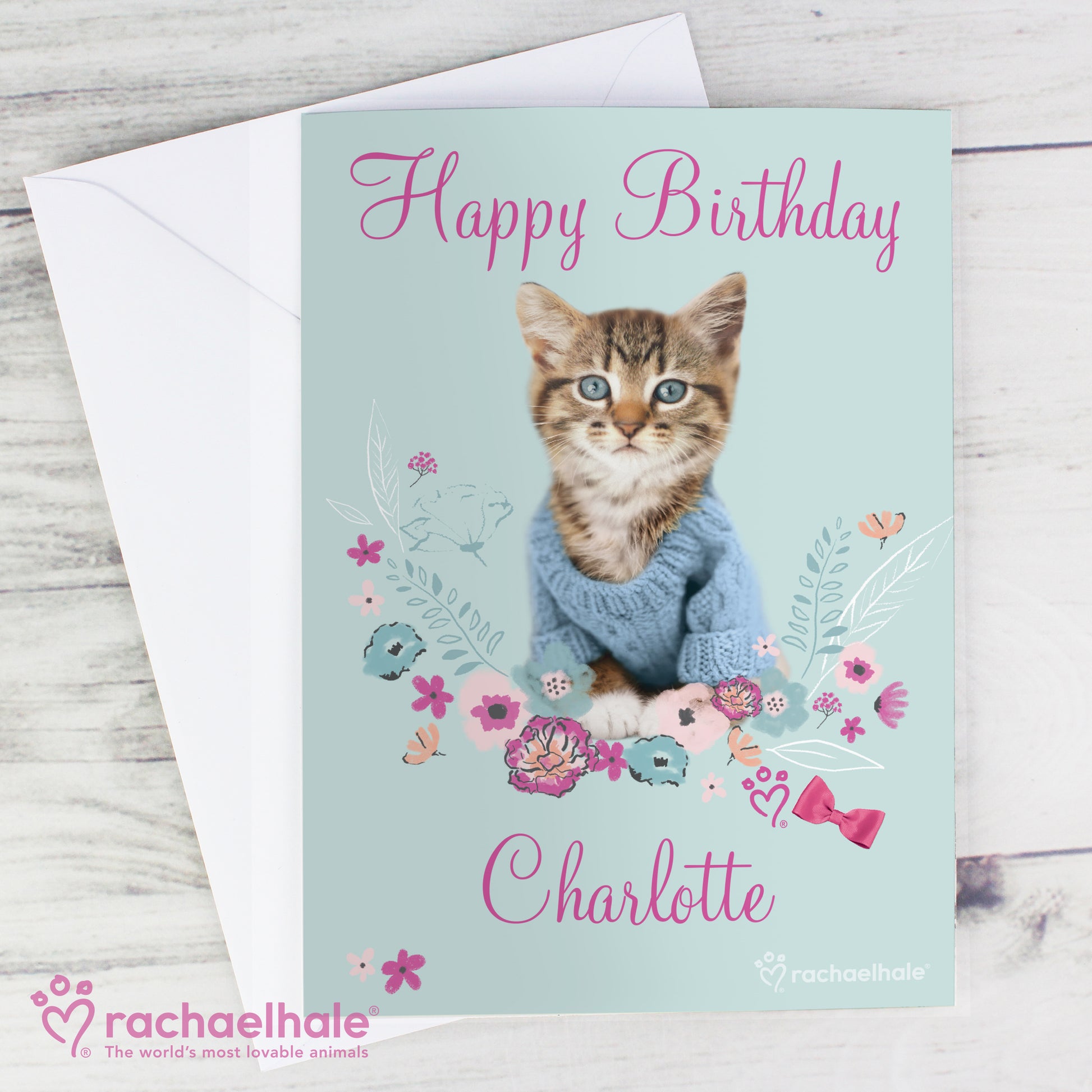 Personalised Rachael Hale Cute Kitten Card - image 4