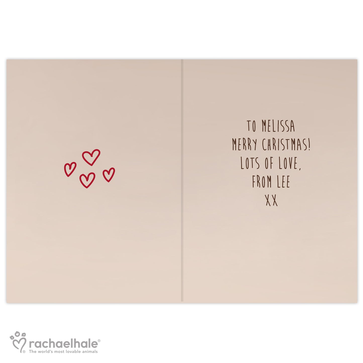 Personalised Rachael Hale 'All I Want For Christmas' Puppy Card - image 3