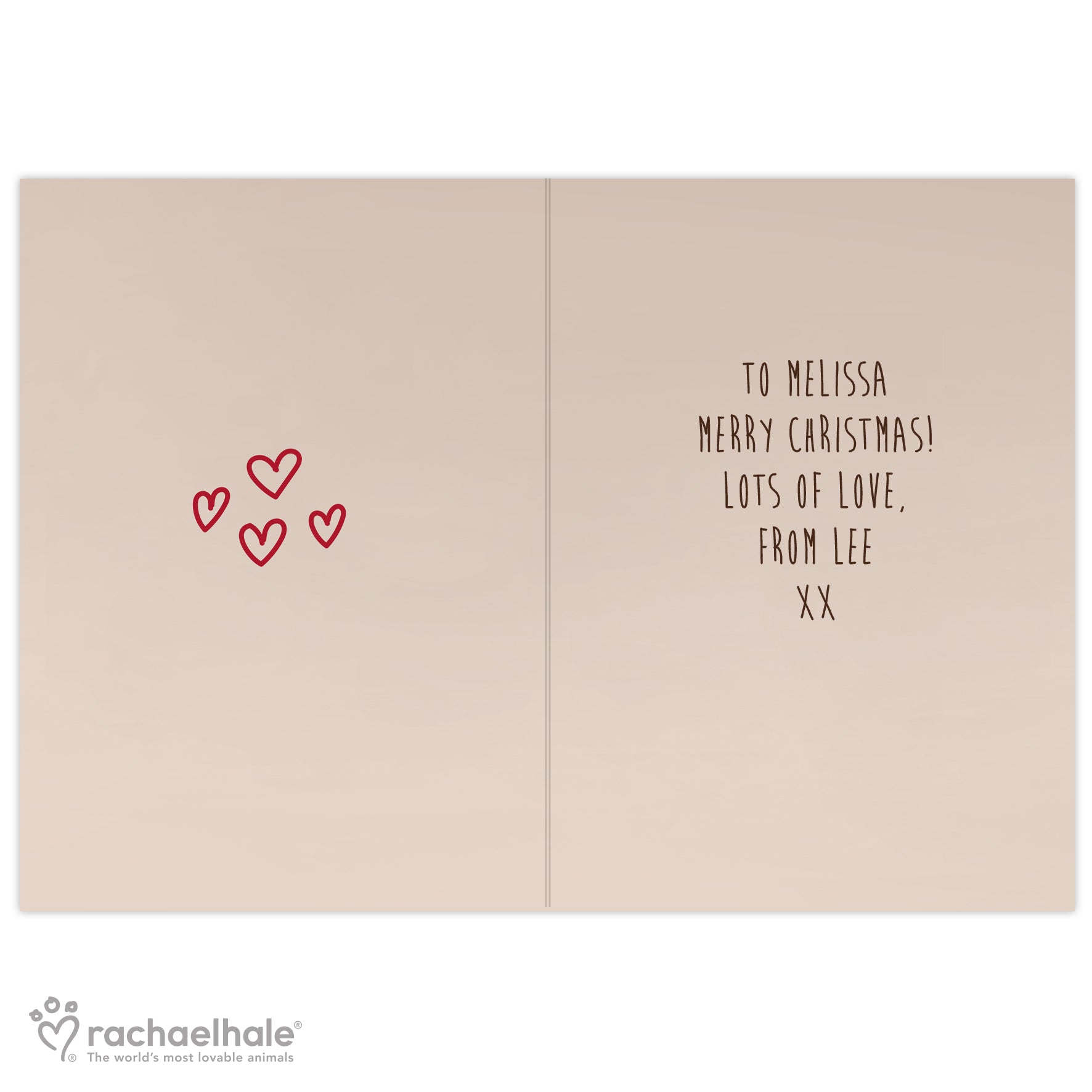 Personalised Rachael Hale 'All I Want For Christmas' Puppy Card - image 3