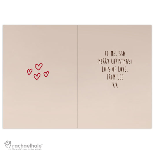 Personalised Rachael Hale 'All I Want For Christmas' Puppy Card - image 3
