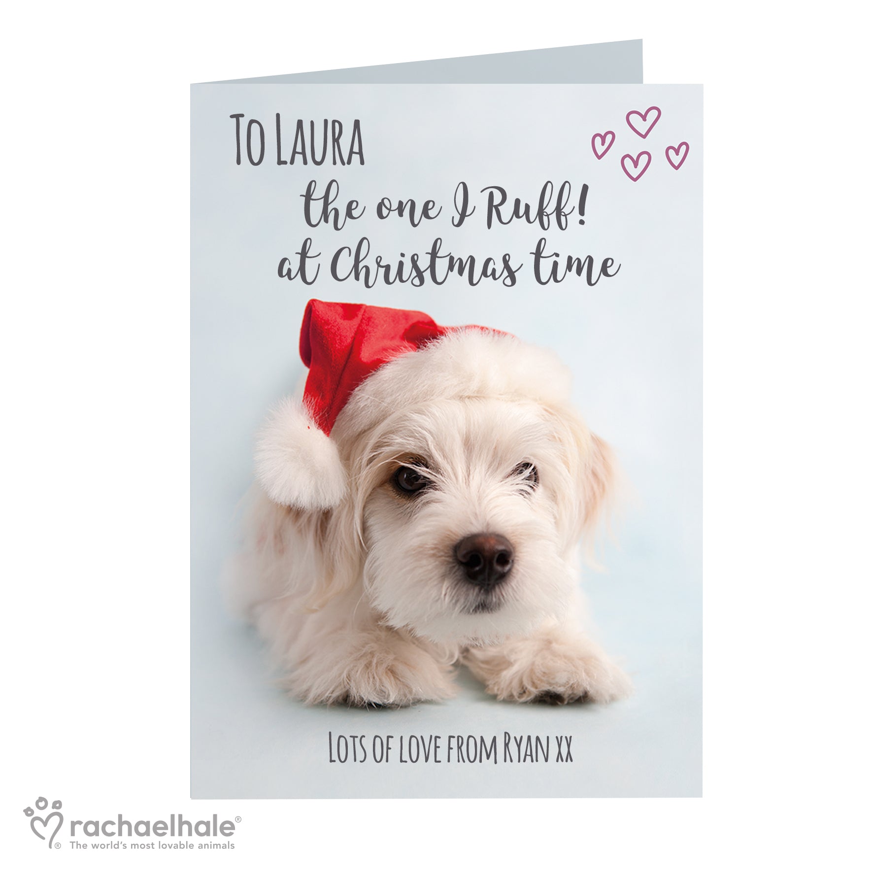 Personalised Rachael Hale Terrier Christmas Card - image 2
