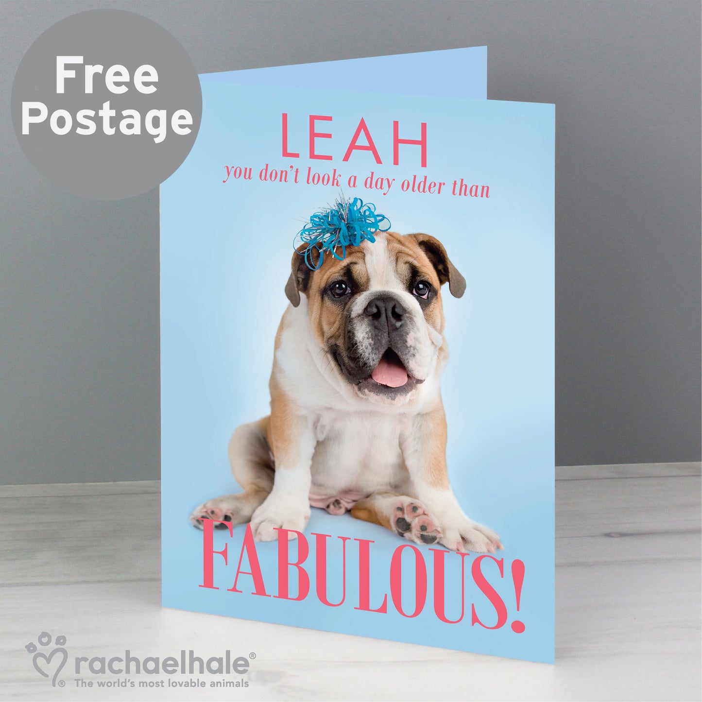 Personalised Rachael Hale Fabulous Birthday Card from Heartfelt Gifts