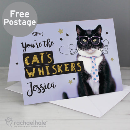 Personalised Rachael Hale You're the Cats Whiskers Card from Heartfelt Gifts