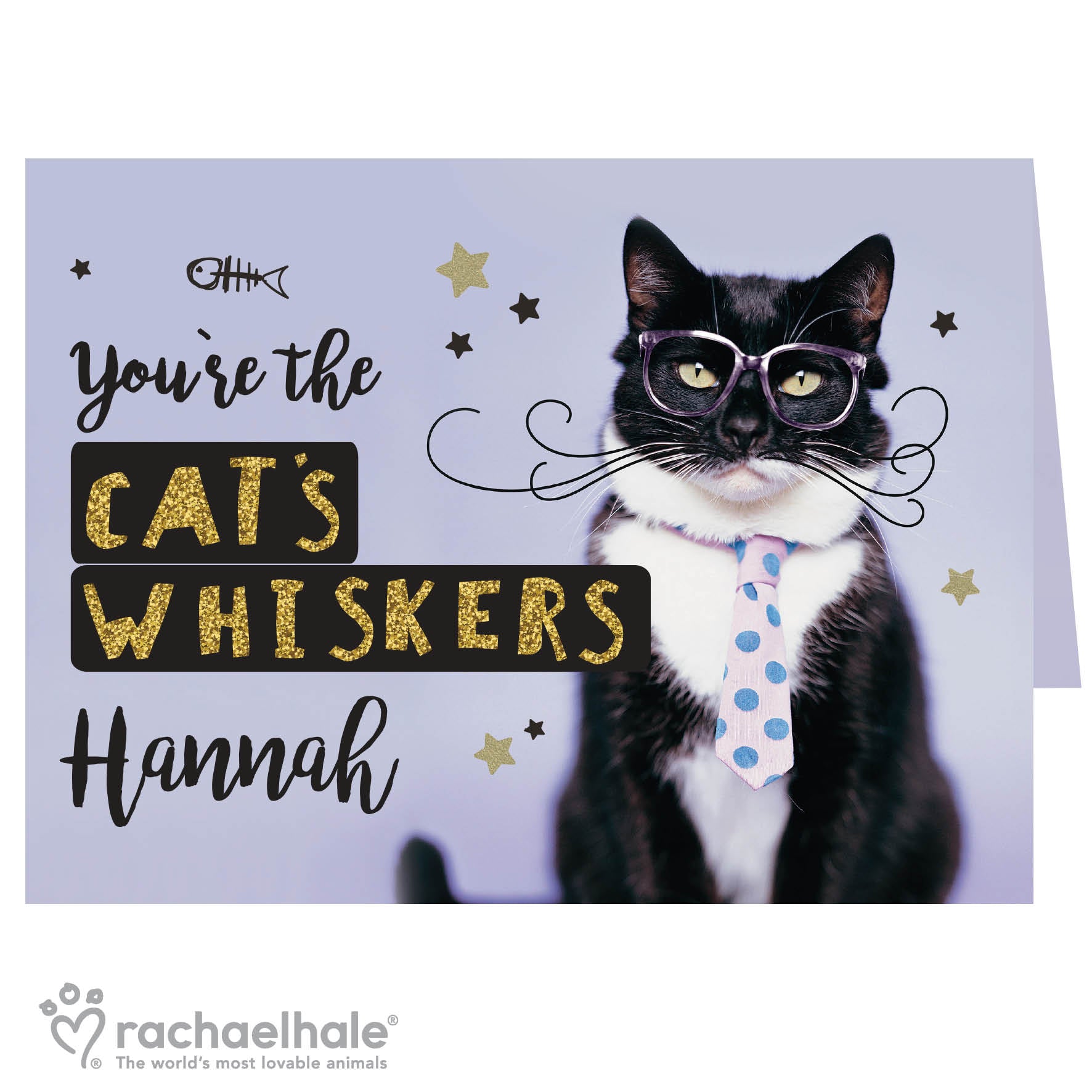 Personalised Rachael Hale You're the Cats Whiskers Card - image 2