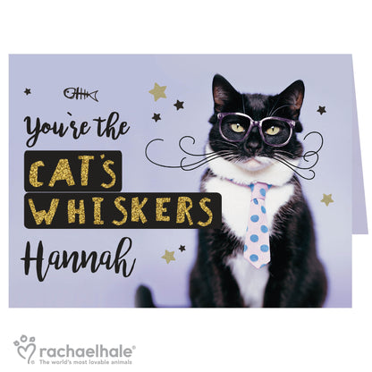 Personalised Rachael Hale You're the Cats Whiskers Card - image 2