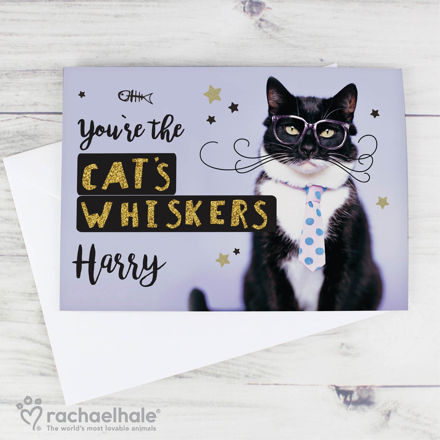 Personalised Rachael Hale You're the Cats Whiskers Card - image 6