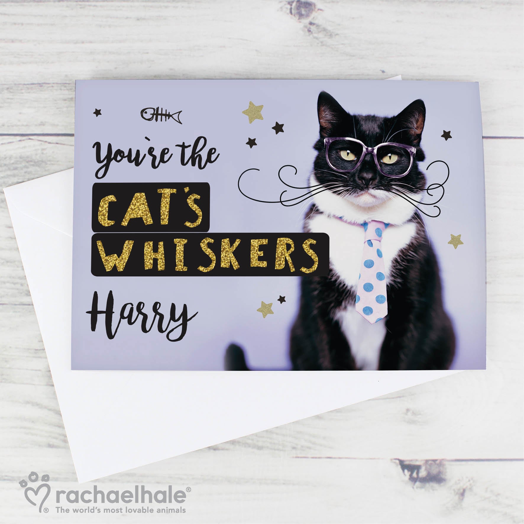 Personalised Rachael Hale You're the Cats Whiskers Card - image 6