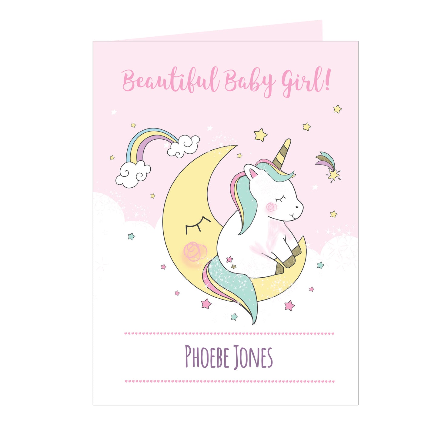 Personalised Baby Unicorn Card - image 2