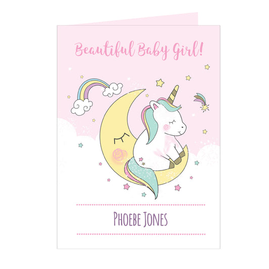 Personalised Baby Unicorn Card - image 2