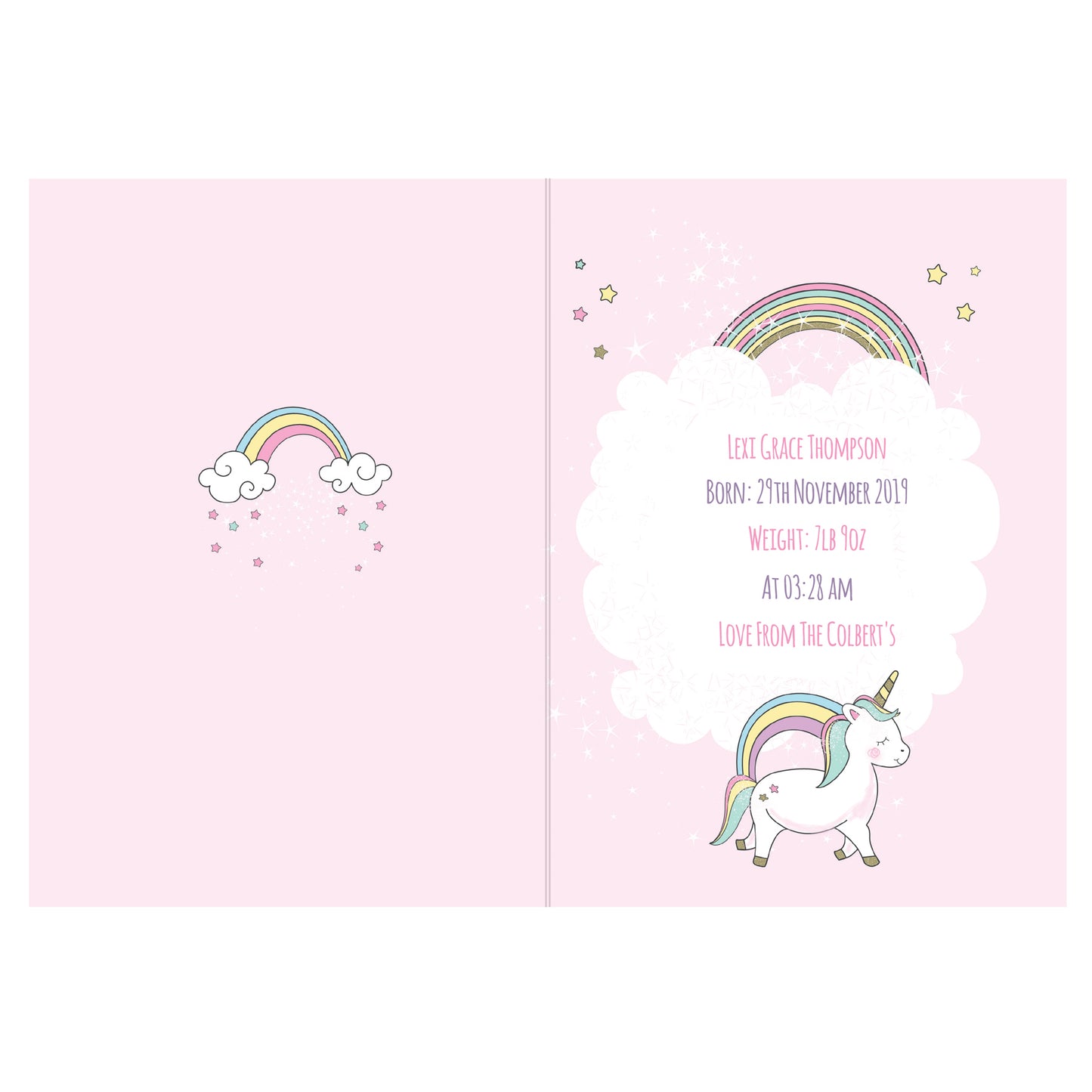 Personalised Baby Unicorn Card - image 8