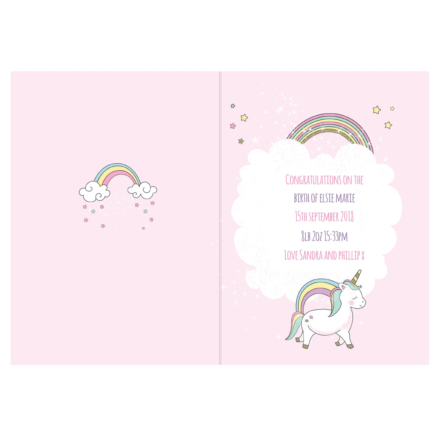 Personalised Baby Unicorn Card - image 9