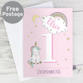 Personalised Baby Unicorn Birthday Age Card from Heartfelt Gifts
