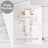 Personalised Floral Cross Card