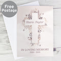 Personalised Floral Cross Card from Heartfelt Gifts