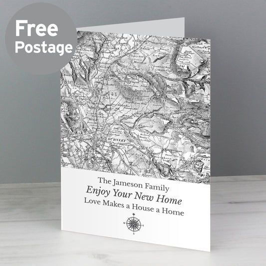 Personalised 1805 - 1874 Old Series Map Compass Card from Heartfelt Gifts
