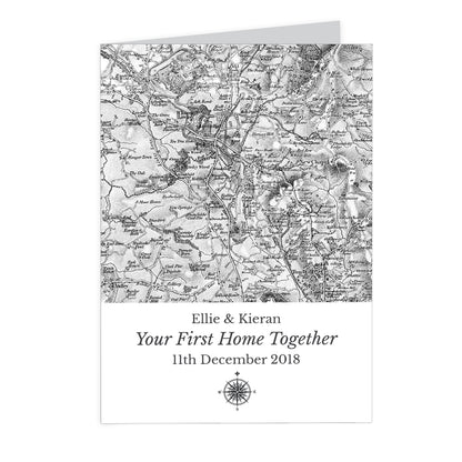 Personalised 1805 - 1874 Old Series Map Compass Card - image 2