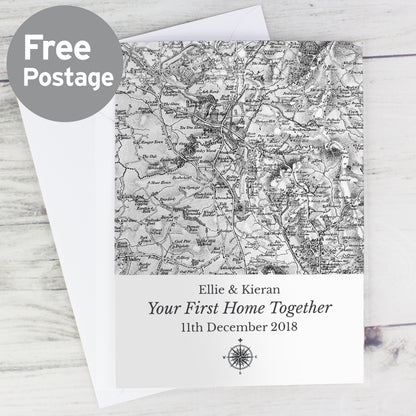 Personalised 1805 - 1874 Old Series Map Compass Card - image 3