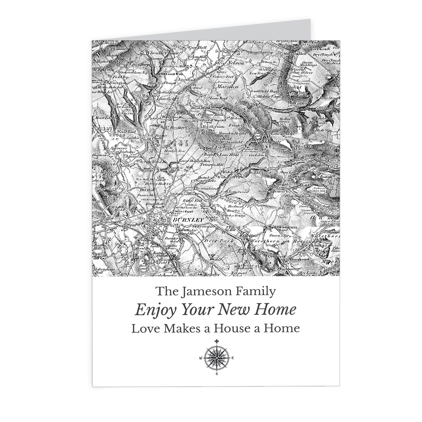 Personalised 1805 - 1874 Old Series Map Compass Card - image 6