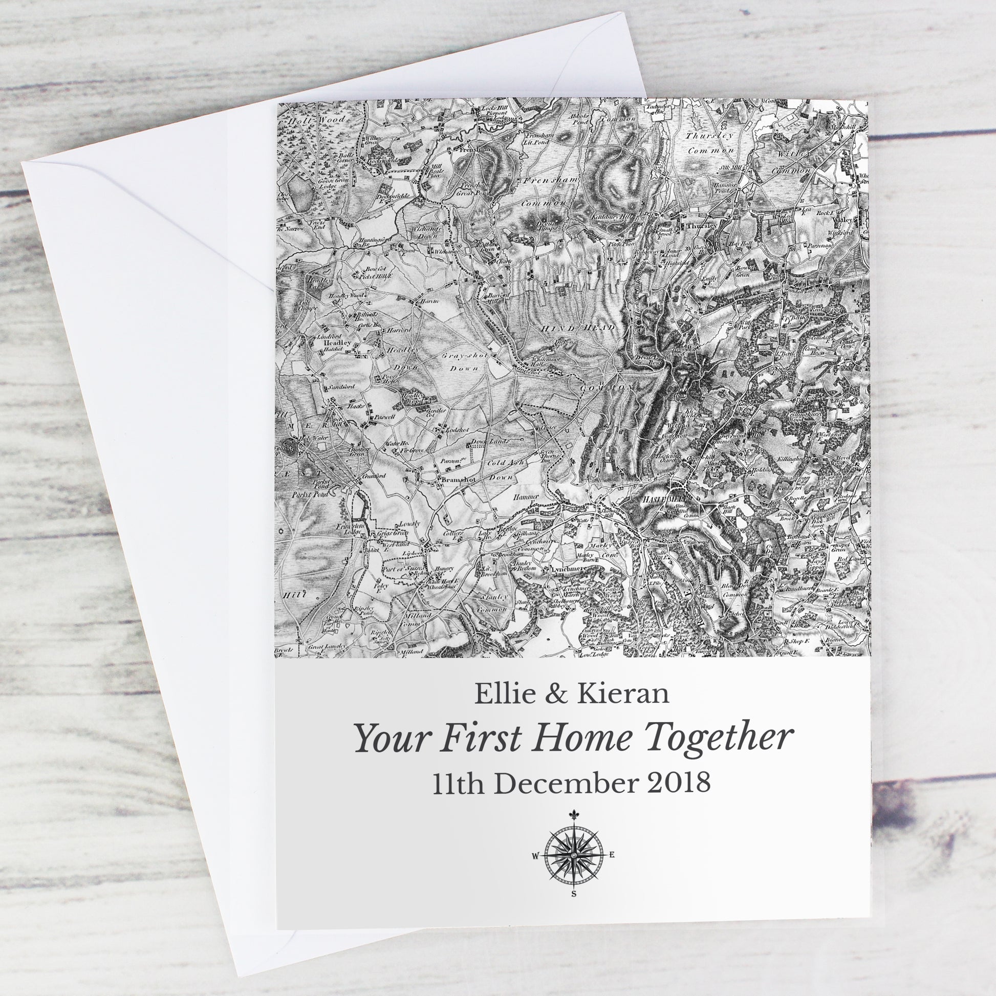 Personalised 1805 - 1874 Old Series Map Compass Card - image 9