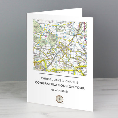 Personalised Present Day Map Compass Card - image 3