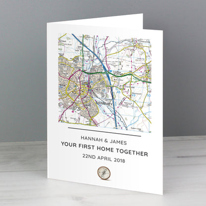 Personalised Present Day Map Compass Card - image 4