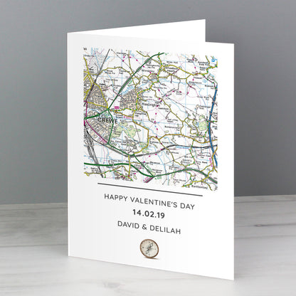 Personalised Present Day Map Compass Card - image 5