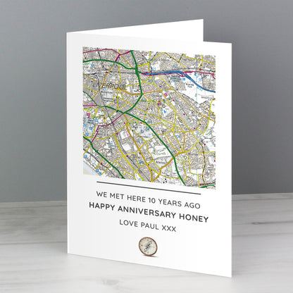 Personalised Present Day Map Compass Card - image 7